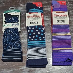 Duluth Trading Co Performance Compression Socks - Sockwell 3 Pairs Women's L